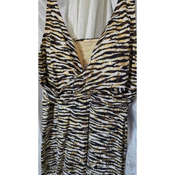 Swim Dress Bathing Suit Top Zebra Women's Sz 26 + - Picture 2 of 10